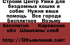 Строим Центр Умка для бездомных кошек и собак! Нужна ваша помощь - Все города Бесплатное » Возьму бесплатно   . Кировская обл.,Шишканы слоб.